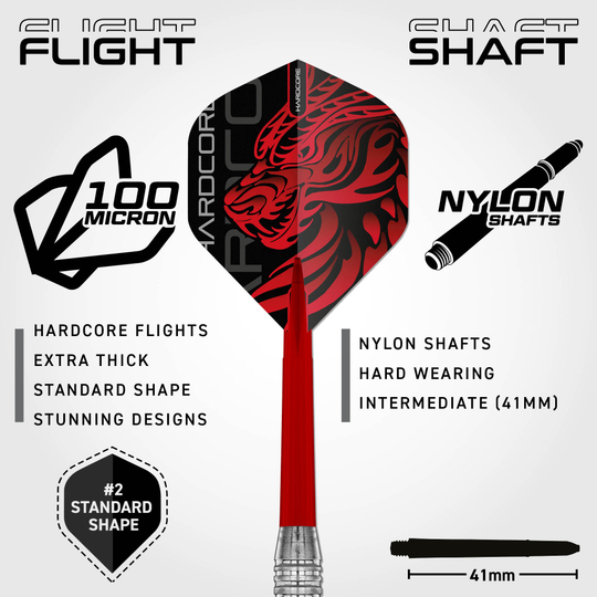 Freccette in ottone e acciaio Red Dragon Jonny Clayton - 21 g Auf dem Bild sind die Red Dragon Jonny Clayton Brass Steeldarts - 21 g abgebildet. Diese Darts eignen sich perfekt für Steeldart-Fans.