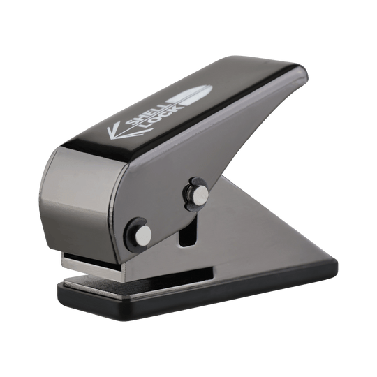 Punzone di volo per blocco guscio One80 in stile L Das Bild zeigt den L-Style One80 Shell Lock Punch Flightlocher. Dieses Produkt wird verwendet, um Löcher in Dartflights zu stanzen.