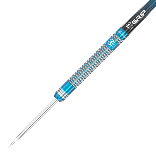 Freccette in acciaio Bulls Jermaine Wattimena Generation 3 Der Bulls Jermaine Wattimena Generation 3 Steeldart hat ein silbernes Barrel mit blauen Akzenten. Der Dart besitzt feine Rillen für optimalen Grip und Präzision beim Wurf.