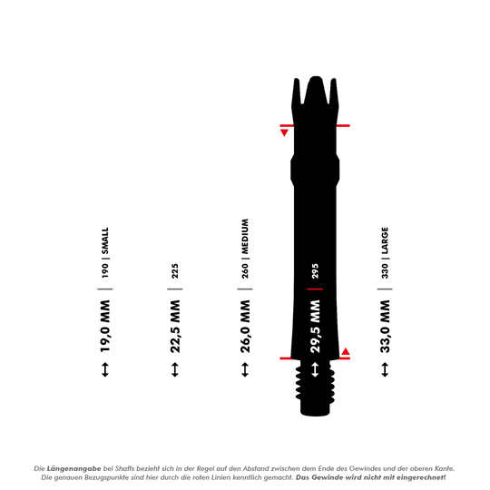 Alberi di ricambio L-Style L-System - Nero trasparente Metallische Ersatzshafts werden in dieser Abbildung gezeigt. Die Shafts sind parallel angeordnet.