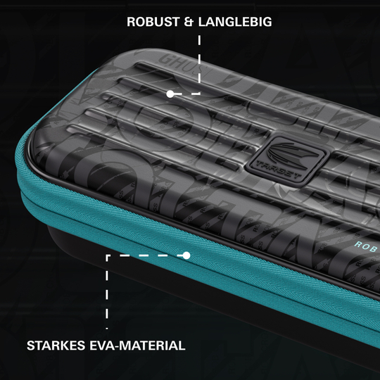 Custodia per freccette Rob Cross della serie Ghost di Takoma Zu sehen ist das Takoma Ghost Series Rob Cross Dartcase. Das Dartcase überzeugt durch sein modernes Design und Funktionalität.