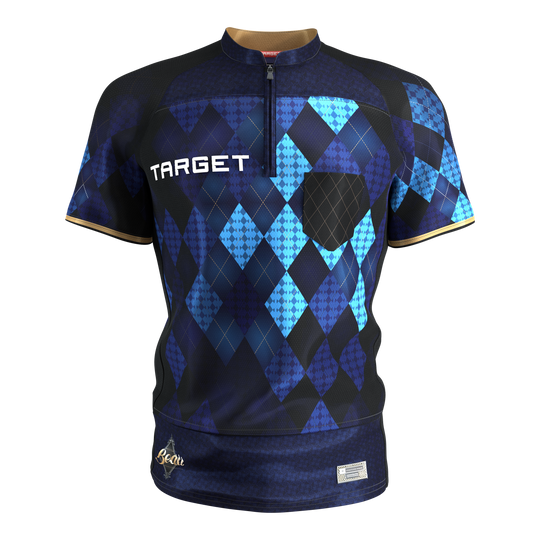 Maglietta da freccette Target Beau Greaves 2027 Das Target Beau Greaves Dartshirt 2027 ist auf diesem Bild zu erkennen. Es ist eine passende Bekleidung für Dartsportler.