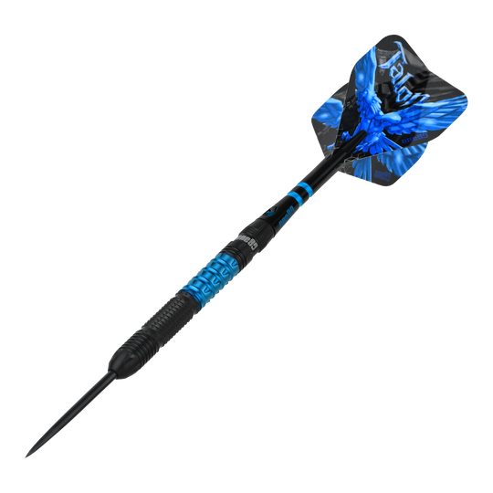 Freccette in acciaio One80 Talon T1 Das Bild zeigt die One80 Talon Steeldarts. Es handelt sich um präzise gefertigte Steeldarts für anspruchsvolle Spieler.