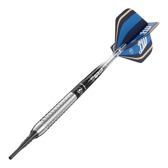 Freccette morbide Bulls Leon Weber - 22 g Das Bild stellt Bulls Leon Weber Softdarts - 22g dar. Diese Softdarts sind ideal für ambitionierte Dartspieler.