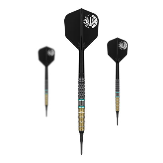 Freccette morbide Target Mikuru Suzuki The Miracle GEN7.5 - 19 g Das Bild zeigt die Target Mikuru Suzuki The Miracle GEN7.5 Softdarts mit 19 Gramm. Die Darts sind auf einem weißen Hintergrund dargestellt.