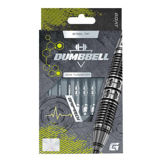 Freccette in acciaio con manubri GOAT Hier sieht man die GOAT Dumbbell Steeldarts. Die Steeldarts besitzen ein unverwechselbares Aussehen.
