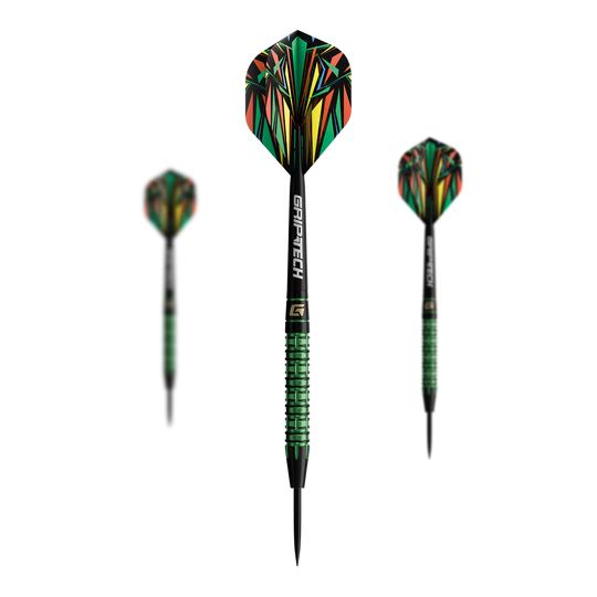 Freccette in acciaio al tungsteno verde GOAT Athlete Dieses Bild zeigt die GOAT Athlete Green Tungsten Steeldarts. Auf dem Foto ist die grüne Variante der Steeldarts zu sehen.