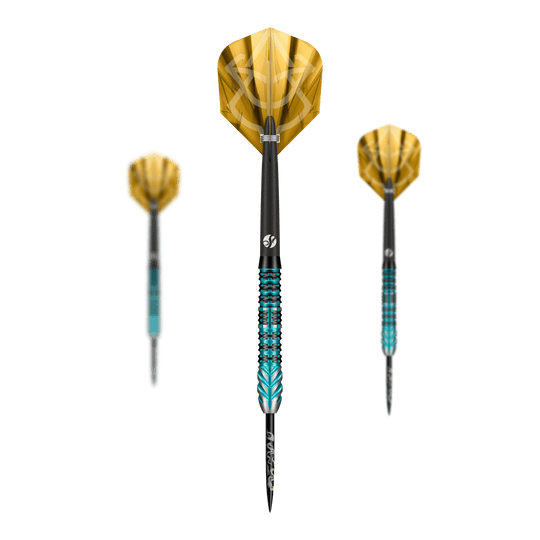 Freccette in acciaio Shot Alchemy Volta Abgebildet ist das Shot Alchemy Volta Steeldarts-Set. Es handelt sich um ein Set von Steeldarts für Dartspieler.