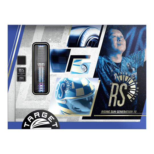 Target Japan Rising Sun GEN10 freccette morbide - 21,5 g Zu sehen ist das Produkt Target Japan Rising Sun GEN10 Softdarts - 21,5g. Das Design und die Materialien sind für Profis geeignet.