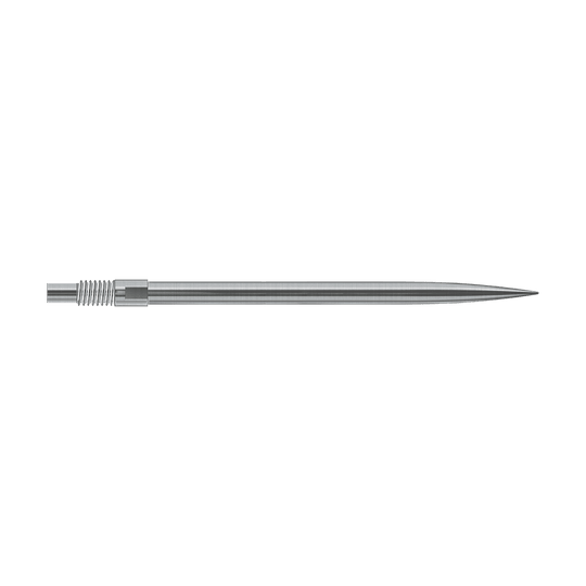 Punte per freccette Harrows Quick Point - Argento Das Bild zeigt vermutlich silberne Dartspitzen von Harrows in 40mm Länge. Der Dateiname lautet 'QP23950_Harrows_QuickPoint_Dartspitzen_Silber_40mm_2'.