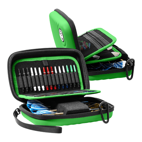 Custodia per freccette Bulls Orbis XL - Verde Abgebildet ist das Bulls Orbis XL Dartcase in der Farbe Grün. Es wurde speziell zum Schutz von Dartpfeilen entwickelt.