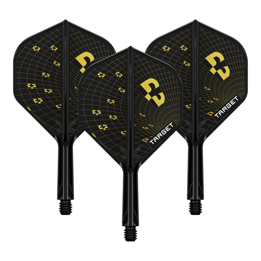 Alette standard Target K-Flex Bolide No2 Abgebildet ist ein Set von Target K-Flex Bolide No2 Standard Flights mit einer Länge von 19mm. Das Produkt wird in einer Nahaufnahme gezeigt.
