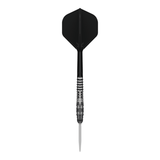 Dardi in acciaio Target Japan Black Marque Blaze Swiss Point - 23 g Abgebildet sind Target Japan Black Marque Blaze Swiss Point Steeldarts - 23g. Das Design ist elegant in Schwarz gehalten.