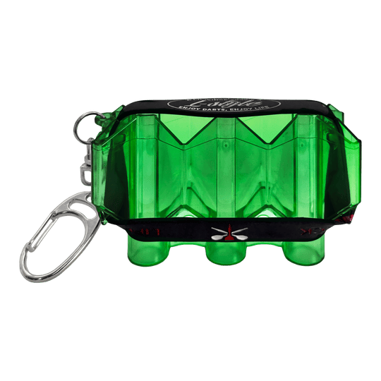 Valigia da volo Krystal stile L SP Das Bild zeigt ein Produkt mit dem Dateinamen LSF3107_LStyle_Krystal_Flight-Case_SP_Grn_1. Es ist vermutlich ein grünes Flight-Case für Dartflights.