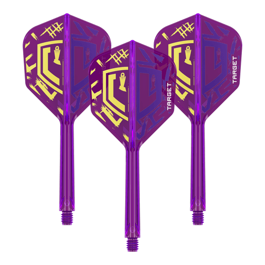 Target K-Flex Luke Littler Campione del mondo 2025 Voli n. 6 Abgebildet sind die Target K-Flex Luke Littler World Champion 2025 No6 Flights in 33 mm Länge. Es ist ein Set an Dart-Flights für Dartsport.