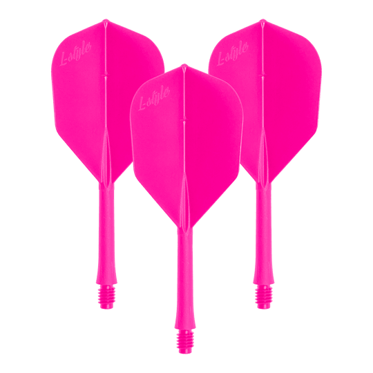 BarFlights stile L 2BA L3 - 260 Das Bild zeigt einen Dart-Flug in Neon-Pink. Gezeigt wird der Artikel 'LSF-905_L-Style_BarFlight_NeonPink_1Set'.