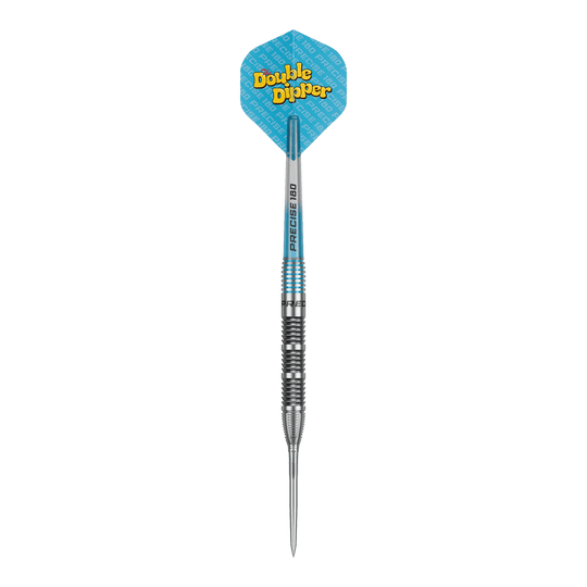 Freccette in acciaio Precise 180 Bela Schugmann Double Dipper V1 Dies ist ein Bild der Precise 180 Bela Schugmann Double Dipper V1 Steeldarts. Die Steeldarts sind für präzises Dartspiel gestaltet.