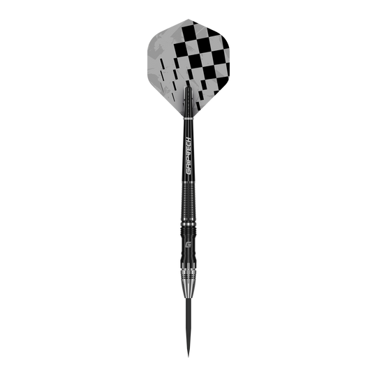 Freccette in acciaio GOAT Rook Zu sehen ist ein GOAT Rook Steeldarts Pfeil. Er eignet sich zum Spielen an Steeldartboards.