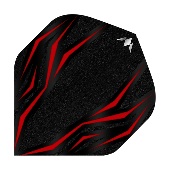 Missione Lava Red n. 6 Voli Mission Lava Red No6 Flights sind auf diesem Bild abgebildet. Die Flights sind in Rot und werden für Dartpfeile verwendet.