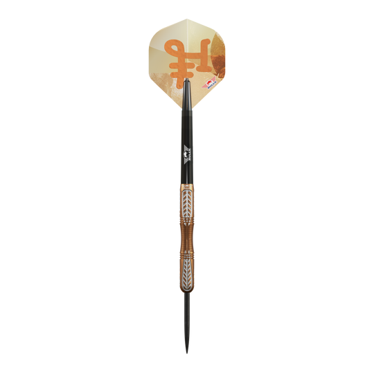 Bulls NL Bronzo True Steel Darts - 23 g Dieses Bild stellt die Bulls NL Bronzo True Steeldarts - 23g dar. Die Darts sind für den professionellen Einsatz gedacht.