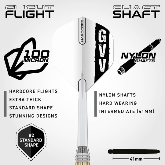 Red Dragon Gian Van Veen Steeldarts in ottone - 21 g