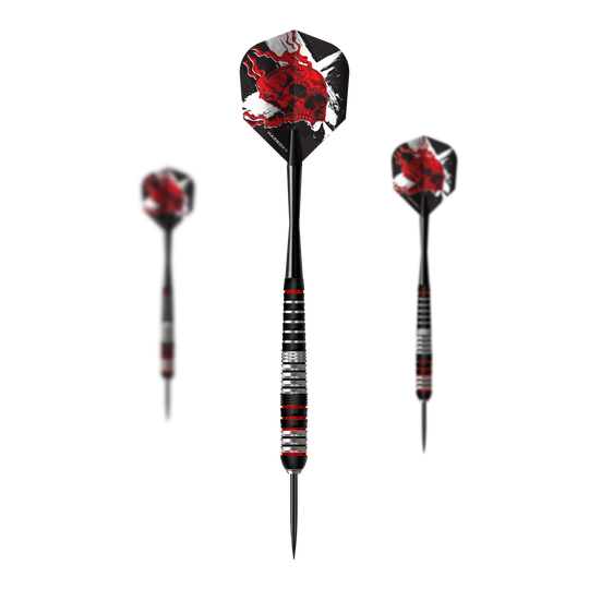 Freccette in acciaio e ottone Ryan Searle Heavy Metal Harrows Diese Abbildung zeigt ein Set der Harrows Heavy Metal Ryan Searle Brass Steeldarts. Im Set sind mehrere Darts desselben Modells enthalten.