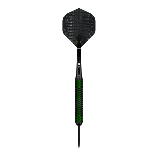 Das Bild zeigt die Bullet Gator Brass Steeldarts - 22g. Es handelt sich um Steeldarts mit einem Gewicht von 22 Gramm.