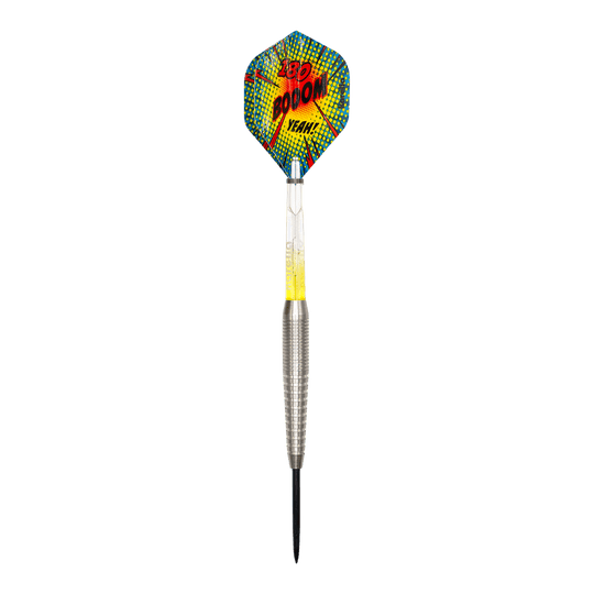 Hier sieht man die Karella Comic Line CL-5 Steeldarts - 21g. Es sind stilvolle Steeldarts für präzises Werfen.