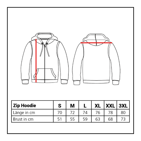 Felpa con zip della collezione Löwen Der Löwen Kollektion Zip-Hoodie ist auf diesem Bild zu sehen. Es handelt sich um einen modischen Kapuzenpullover.