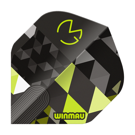 Voli standard Winmau Prism Delta MvG Logo Verde No2 Zu sehen ist Winmau Prism Delta MvG Logo Green No2 Standard Flights. Es handelt sich um Dart-Flights in grün mit MvG-Logo.