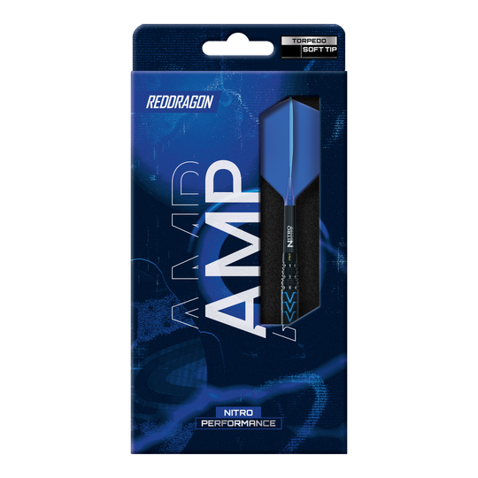 Freccette morbide Red Dragon Amp Torpedo - 22 g Abgebildet ist ein Red Dragon Amp Torpedo Softdart mit 22 Gramm. Der Pfeil ist speziell für Softdart-Wettbewerbe entwickelt.