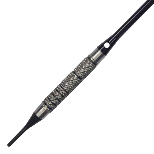 Freccette morbide McDart 85 Tungsten V10 - 17,5 g Dies ist ein McDart 85er Tungsten V10 Softdart mit einem Gewicht von 17,5 g. Der Dartpfeil hat eine strukturierte Metalloberfläche für besseren Halt.