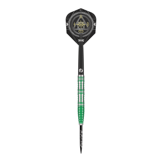 Freccette in acciaio Mythril di Shot Alchemy Gezeigt werden die Shot Alchemy Mythril Steeldarts. Sie sind beliebt bei professionellen und Freizeitspielern.