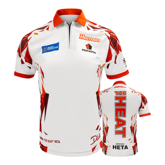 Maglietta del giocatore Damon Heta di Harrow Dies ist das Harrows Damon Heta Playershirt. Das Produkt ist ein Dartspielertrikot.