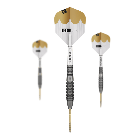 Freccette in acciaio Target Redux 02 Swiss Point Abgebildet ist das Set der Target Redux 02 Swiss Point Steeldarts. Diese Darts sind für professionelle Spieler geeignet.