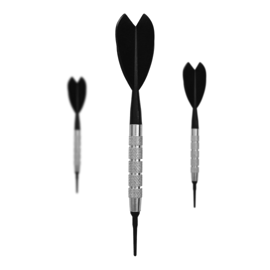Freccette morbide McDart in ottone argentato - 18 g Abgebildet sind die McDart Silver Brass Bardarts Softdarts - 18g. Diese Darts haben ein silbernes Messing-Design und sind ideal für Softdart-Fans.