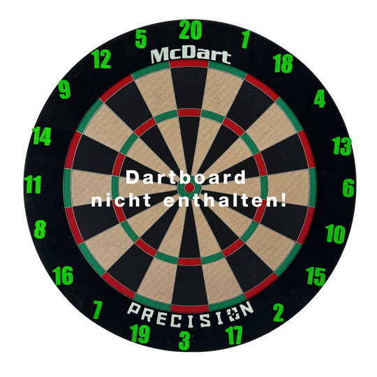 Anelli numerati per freccette McDart / Anello numerato classico Ein klassisches grünes Board ist zu sehen. Das Produkt wirkt schlicht und funktional.