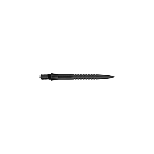 Punte per freccette Caliburn EZ-EVO - Scanalate - Nere Zu sehen ist eine EVO201 Caliburn EZ-EVO Dartspitze mit Rillen in Schwarz und einer Länge von 28 mm. Die Dartspitze eignet sich besonders für den Einsatz im Dartsport.
