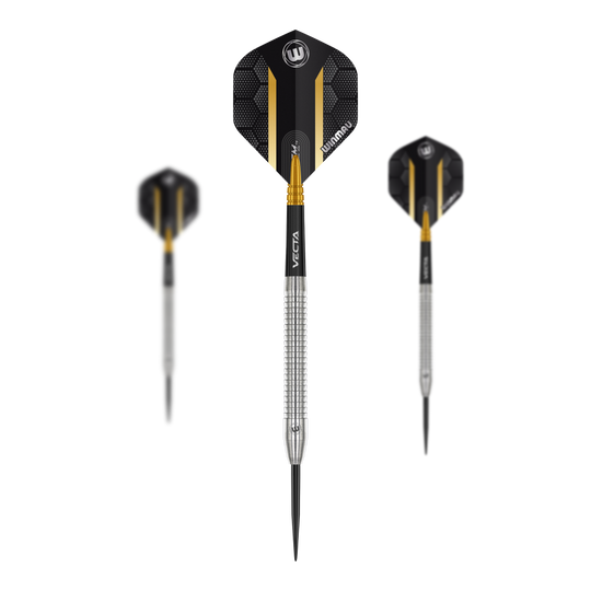 Freccette in acciaio Winmau Team 360 Jack Nankervis - 24 g Dies ist ein Set der Winmau Team 360 Jack Nankervis Steeldarts - 24g. Die Abbildung zeigt das komplette Dart-Set.