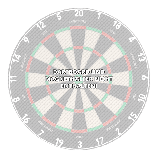 Anello con numero laser tagliato Precise 180 OnePiece Das Bild zeigt einen Zahlenring, Classic White, für ein Dartboard. Das Produkt wird genutzt, um die Felder des Dartboards zu markieren.