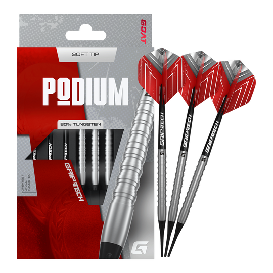 Freccette morbide GOAT Podium Silver - 18 g Zu sehen sind die GOAT Podium Silver Softdarts mit einem Gewicht von 18g. Die Darts sind in Silber gehalten und für den Softdartbereich konzipiert.