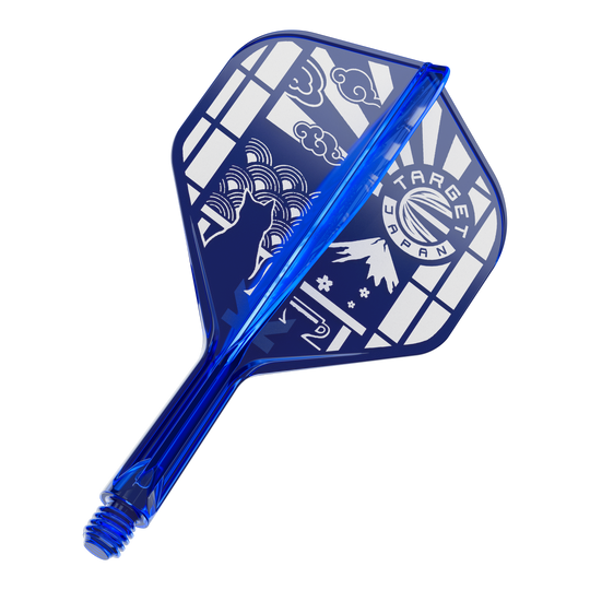 Target Japan K-Flex Blue Limited No2 Voli Standard Zu sehen ist das Produkt '410291 Target Japan K-Flex Blue Limited No2 Flights 19mm 1'. Diese blauen Flights sind eine limitierte Edition für Darts.