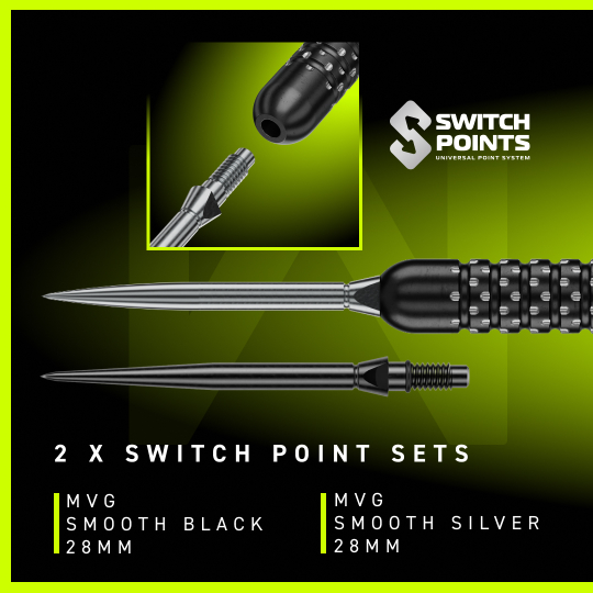 Freccette in acciaio Winmau Michael Van Gerwen W-MAX Switch Point Freccette in acciaio Winmau Michael Van Gerwen W-MAX Switch Point