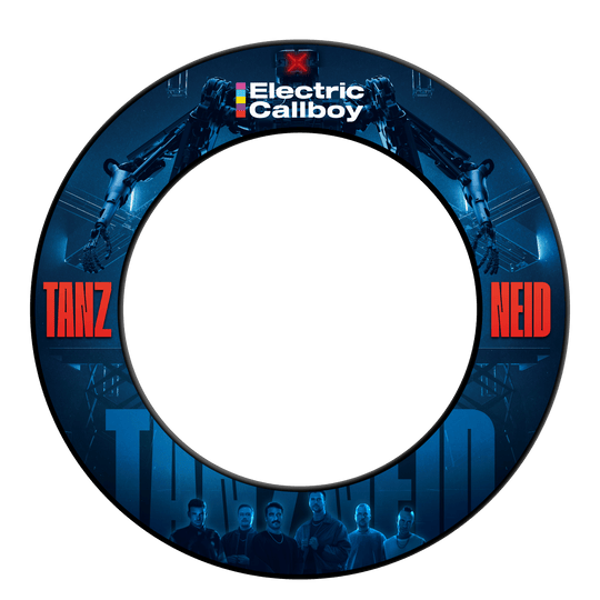 Electric Callboy Dance Envy Dartboard Surround Das Bild zeigt vermutlich das Produkt 'EC01 Electric Callboy Tanzneid Dartboard Surround 2'. Es handelt sich um ein Zubehör für Dartboards.