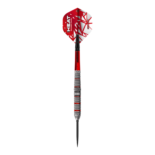Freccette in acciaio Quick Point Damon Heta Series 4 di Harrow Zu sehen ist das Produkt Harrows Damon Heta Series 4 Quick Point Steeldarts. Die Darts bieten dem Spieler eine hochwertige und professionelle Ausrüstung.