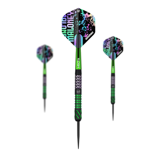 Freccette in acciaio Winmau Mike Maloney Abgebildet ist das Produkt Winmau Mike Maloney Steeldarts. Es handelt sich um ein Set Steeldarts für Dartspieler.