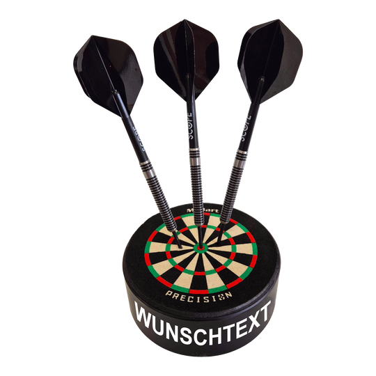 Bersaglio mini McDart Precision con testo personalizzato Hier ist ein Produktfoto mit dem Dateinamen 765_McDart_Mini_Precision_Dartboard_Darthalter_1_Arial zu sehen. Weitere Produktdetails sind nicht verfügbar.