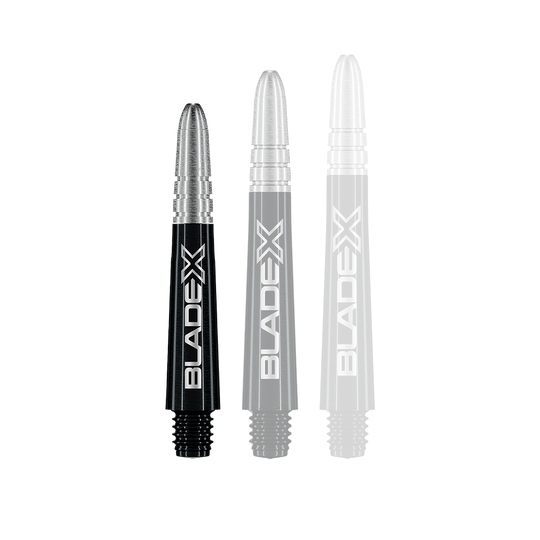 Winmau Vecta Blade X Shafts - Nero Bild von Winmau Vecta Blade X Shafts in Schwarz mit 34mm Länge. Die Dartschäfte sind schlank und modern gestaltet.