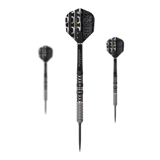 Freccette in acciaio Quick Point Harrows Dave Chisnall Chizzy Series 4 Abgebildet sind die Harrows Dave Chisnall Chizzy Series 4 Quick Point Steeldarts. Diese Steeldarts sind für Präzision und Leistung bekannt.