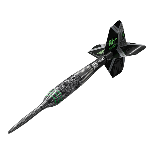 Freccette in acciaio con punta svizzera Target Star Wars Tie Fighter Abgebildet sind die Target Star Wars Tie Fighter Swiss Point Steeldarts. Das Produkt richtet sich an Fans von Star Wars und Darts.